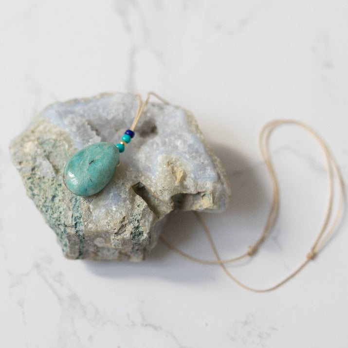 Human Design Kette für Kinder mit Amazonit-Stein.